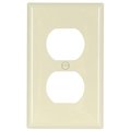 Eaton Wiring Devices Receptacle Wallplate, 412 in L, 234 in W, 1 Gang, Nylon, Light Almond, HighGloss 5132LA